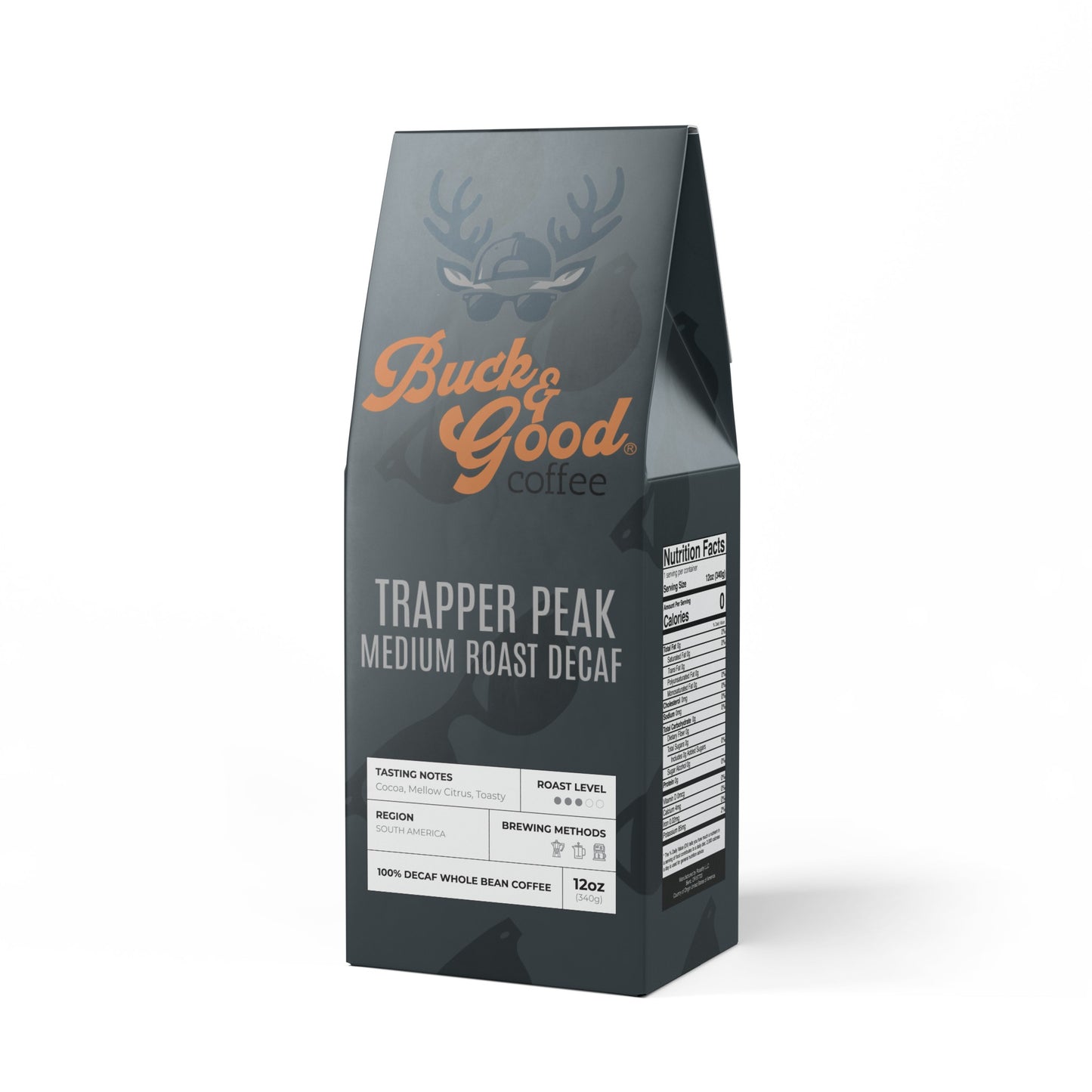 Buck & Good® Trapper Peak Decaf Coffee Blend (Medium Roast)