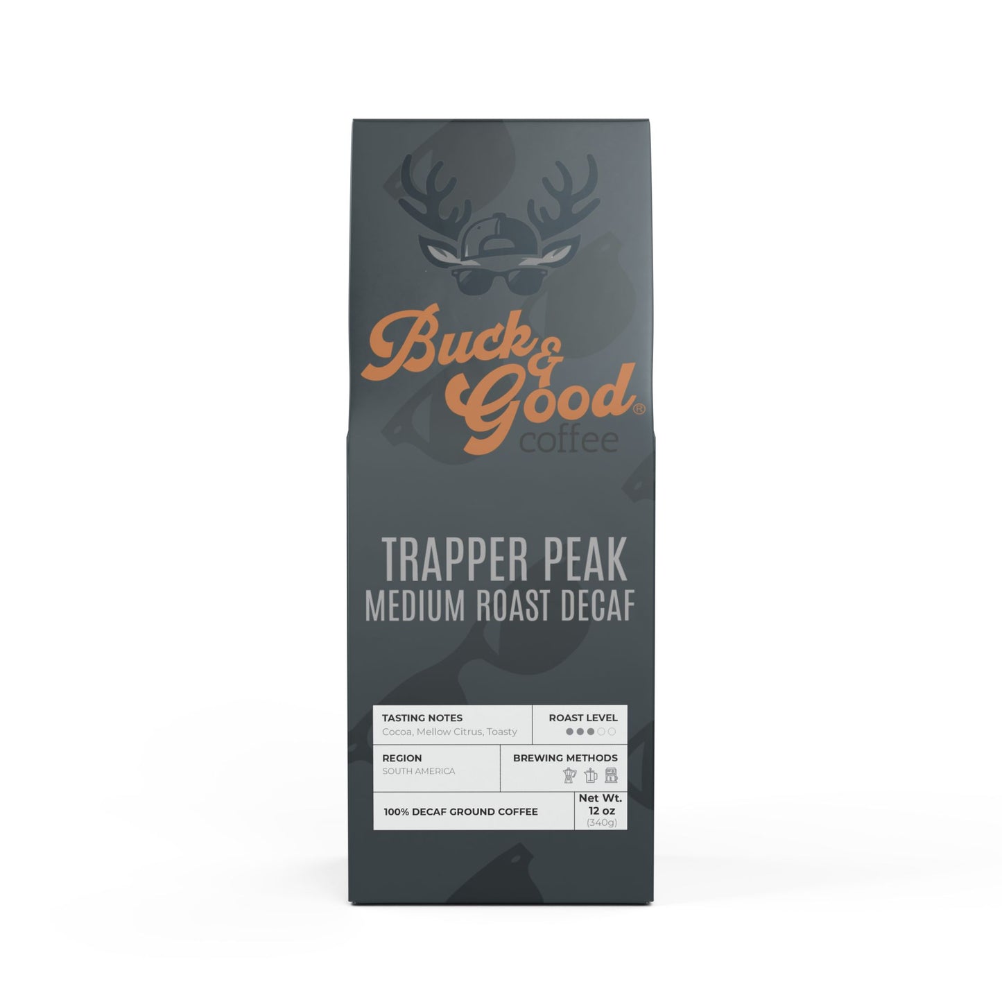 Buck & Good® Trapper Peak Decaf Coffee Blend (Medium Roast)